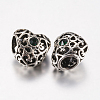 Tibetan Style Alloy Rhinestone European Beads PALLOY-F200-06-3