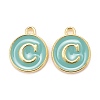Golden Plated Alloy Enamel Charms ENAM-S118-05C-1