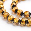 Glow in the Dark Luminous Style Handmade Silver Foil Glass Round Beads FOIL-I006-8mm-01-1