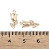 Brass Micro Pave Clear Cubic Zirconia Pendants KK-K351-43A-G-3