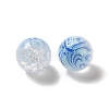 Duotone Spray Painted Crackle Acrylic Beads OACR-G029-02E-2