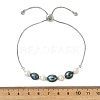 Adjustable Natural Cultured Freshwater Pearl Slider Bracelets KK-BJEW-JB14102-02-4