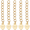 10Pcs 925 Sterling Silver Curb Chain Extenders STER-BBC0007-94A-1
