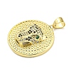 Brass Micro Pave Cubic Zirconia Pendants KK-K354-11B-G-2