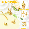 4Pcs 4 Styles PVD Vacuum Plating 304 Stainless Steel Pendants STAS-CJ0003-11-3
