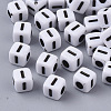 White Opaque Acrylic Beads MACR-R869-02I-1