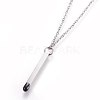 304 Stainless Steel Matchstick Pendant Necklaces NJEW-G321-01-3