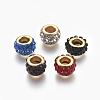 Handmade Polymer Clay European Beads CLAY-O002-01G-1
