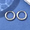 Tarnish Resistant 304 Stainless Steel Huggie Hoop Earrings EJEW-F111B-16mm-P-4