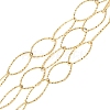 Ion Plating(IP) 304 Stainless Steel Textured Horse Eye Link Chains CHS-I020-01A-G-1