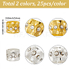 50Pcs 2 Colors Iron Dreadlocks Beads Hair Decoration OHAR-SC0001-19-2