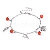 (Jewelry Parties Factory Sale)Natural Carnelian Bracelets BJEW-JB04526-03-1