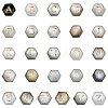 26Pcs 26 Styles Natural Black Shell Hexagon Beads FIND-PH0027-79-1