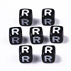 Opaque Acrylic Beads X-SACR-N002-01R-2