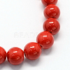 Natural Dyed Mashan Jade Gemstone Bead Strands G-R272-4mm-01-2