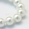 Baking Paint Pearlized Glass Pearl Round Bead Strands HY-Q330-8mm-01-3