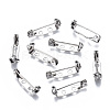 Tarnish Resistant 201 Stainless Steel Brooch Pin Back Safety Catch Bar Pins STAS-S117-022B-1