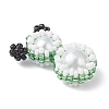 Glass Seed Beaded Snowman Pendants PALLOY-MZ00888-04-3