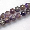 Natural Amethyst Round Bead Strands G-L170-8mm-03-1