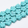 Carved Synthetic Turquoise Beads Strands G-T122-08I-1
