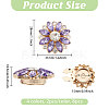 8Pcs 4 Colors Alloy Rhinestone Cufflinks BUTT-GL0001-02-2