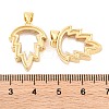 Rack Plating Brass Locket Pendants KK-F874-01G-15-3