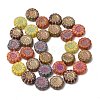 Painted Glass Beads Strands GLAA-Z021-06A-2