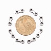 Tarnish Resistant 201 Stainless Steel Bead Spacer Bars X-STAS-R064-41-3