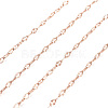 3.28 Feet Ion Plating(IP) 304 Stainless Steel Textured Dapped Chains X-CHS-D004-02RG-3