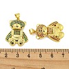 Brass Micro Pave Cubic Zirconia Pendants KK-R159-23G-3