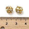 7mm Brass Rhinestone Beads X1-KK-S519-01B-01G-3