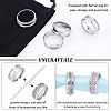 12Pcs Stainless Steel Grooved Finger Ring Settings STAS-UN0038-94B-5