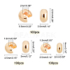 300Pcs 3 Style Brass Crimp Beads Covers KK-PH0003-59-5