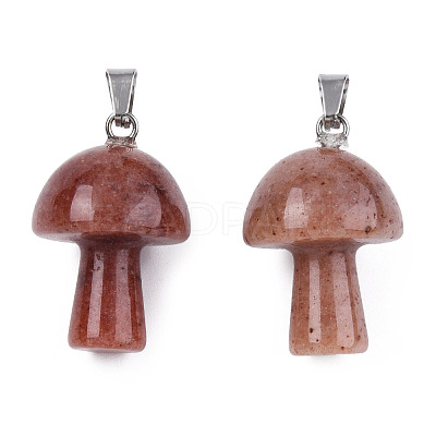 Natural Purple Aventurine Pendants G-N0325-10N-1