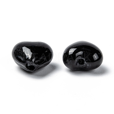 Handmade Silver Foil Glass Beads SLH12MMY-1-1