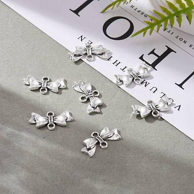 Bowknot Alloy Links connectors X-EA11930Y-1