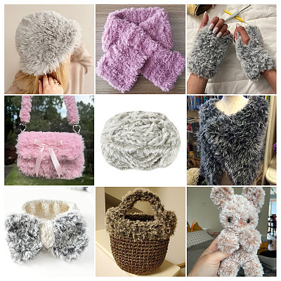Super Bulky Imitation Fur Polyester Yarn OCOR-TAC0016-36J-1