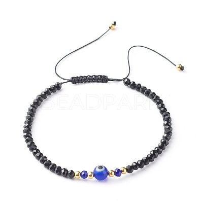 Adjustable Nylon Thread Braided Bead Bracelet BJEW-JB06441-02-1