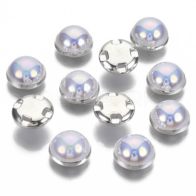 ABS Plastic Imitation Pearl Sewing Buttons BUTT-S005-12mm-01S-1
