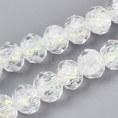 Handmade Foil Lampwork Beads Strands FOIL-T008-09F-1