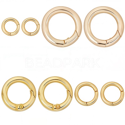 8Pcs 4 Styles Brass Twister Clasps KK-SC0005-68-1