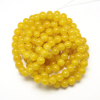 Baking Paint Crackle Glass Bead Strands X-DGLA-Q023-8mm-YS28-1