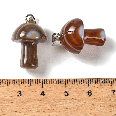 Natural Banded Agate Pendants GG-CBAA0EE-05P-21-1
