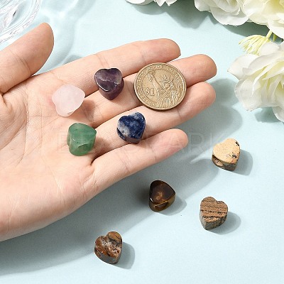 Natural Mixed Gemstone European Beads G-F580-CM-1