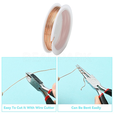 Round Copper Jewelry Wire CWIR-S002-0.8mm-03-1
