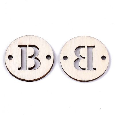 Unfinished Natural Poplar Wood Links Connectors WOOD-S045-140B-01B-1