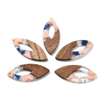 Resin and Walnut Pendants FIND-R051-12F-1