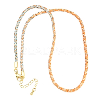 Braided Polycotton Cord Necklaces Making MAK-F038-B19-G-1