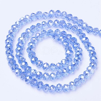 Electroplate Glass Beads Strands EGLA-A034-T3mm-B09-1