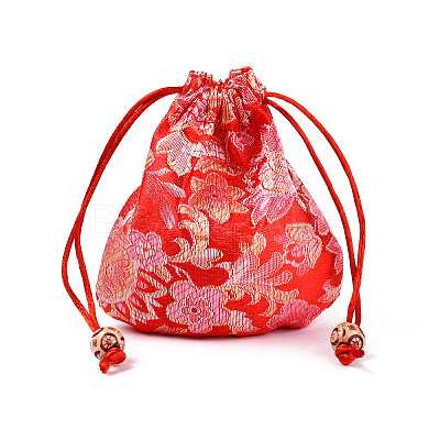 Chinese Embroidery Satin Drawstring Bags ABAG-N008-10x11-C01-1